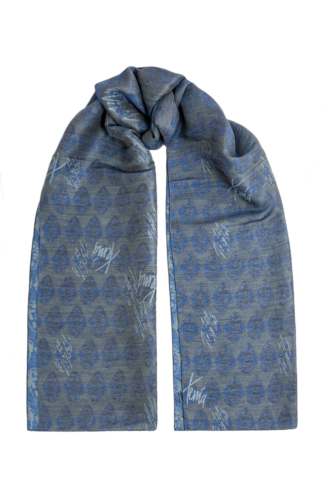 Charlie Silk-Wool Scarf (Cool)