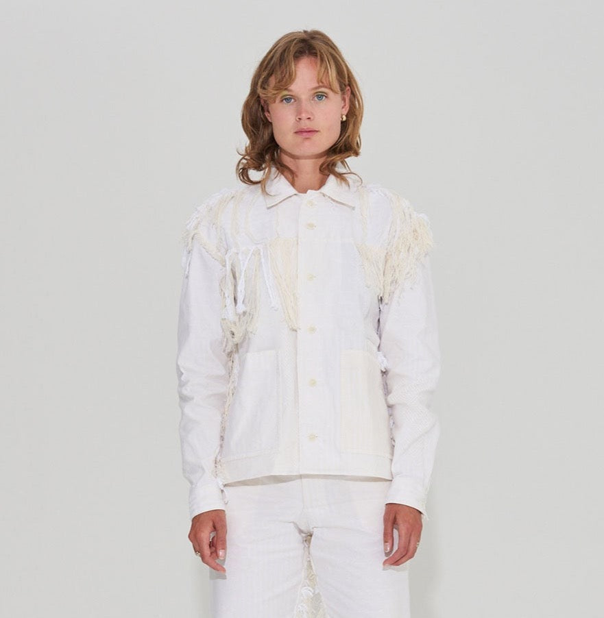 Edition 1 Shirt (White) - Fringes on the Outside