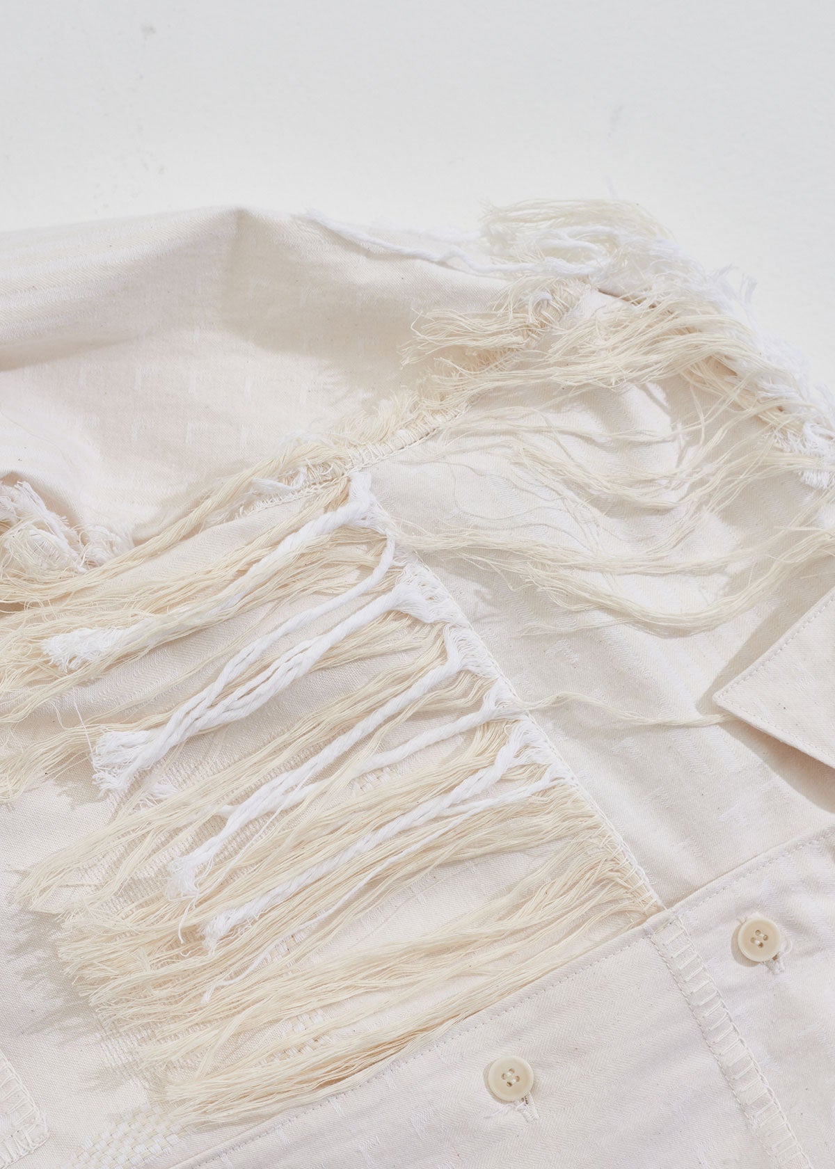 Edition 1 Shirt (White) - Fringes on the Outside