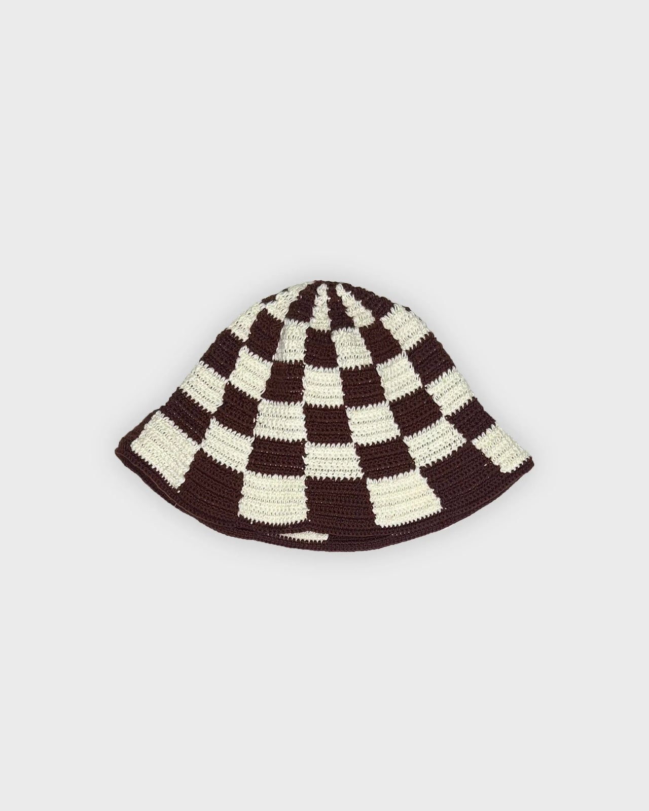 Knitted Bucket Hat (Brown)