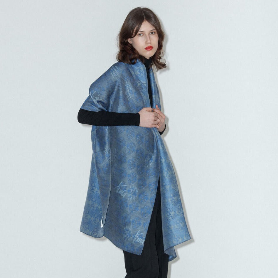 Charlie Silk-Wool Scarf (Cool)