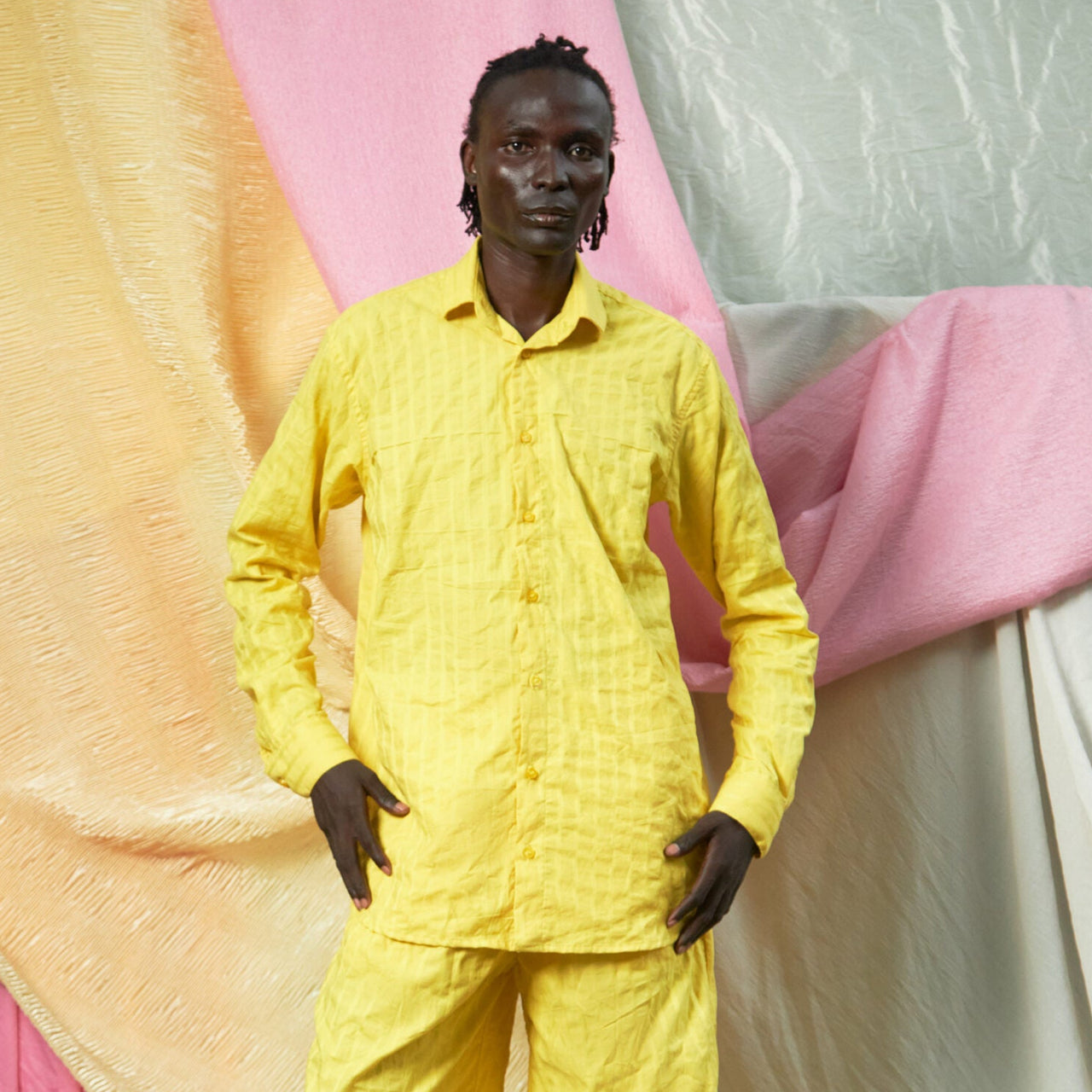 Yellow Striped Long Sleeve Shirt