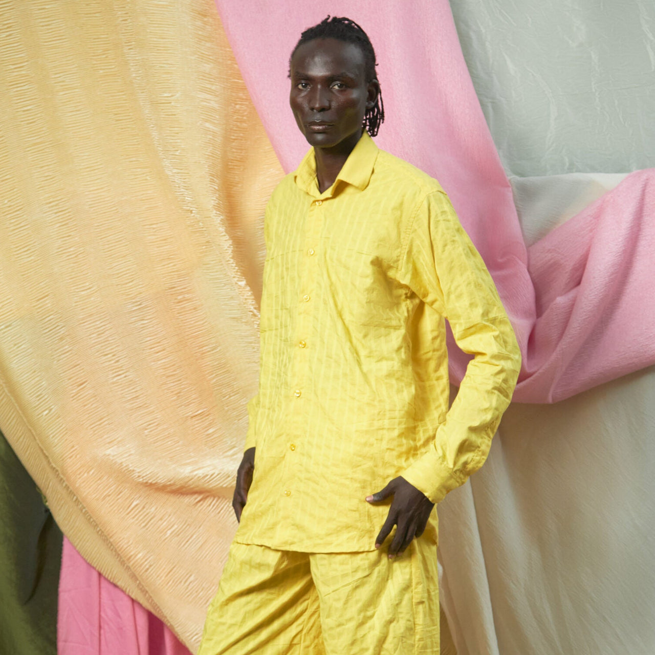 Yellow Striped Long Sleeve Shirt