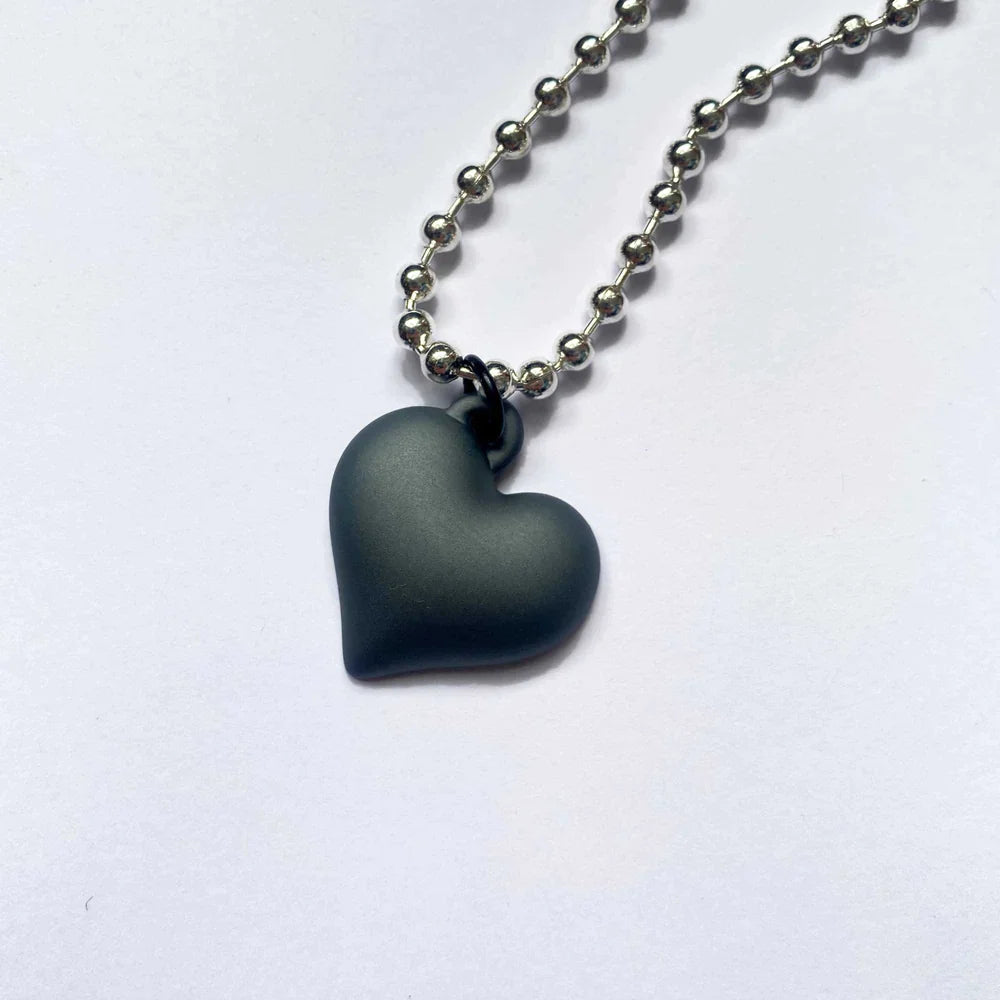Love 4 Ever Heart Pendant (Grey)
