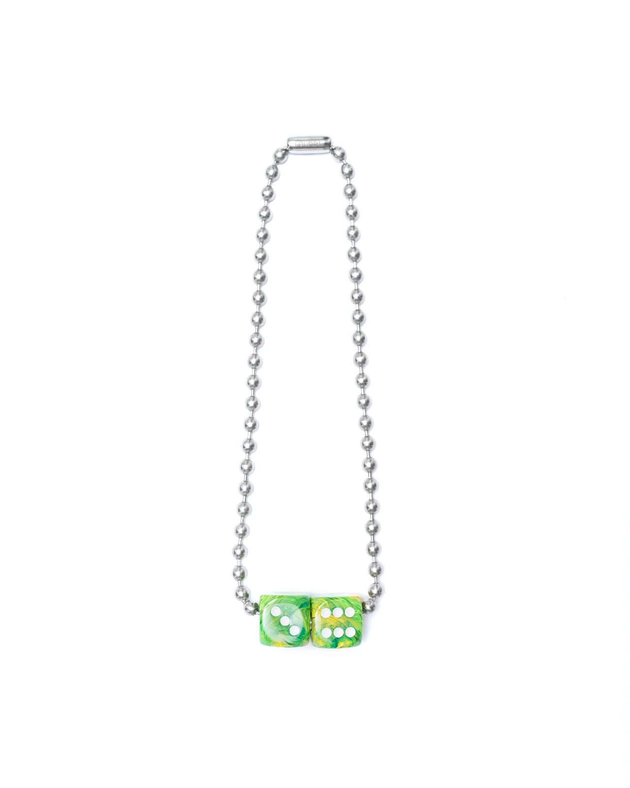 Chunky Dice Chain (Green Yellow Clear)