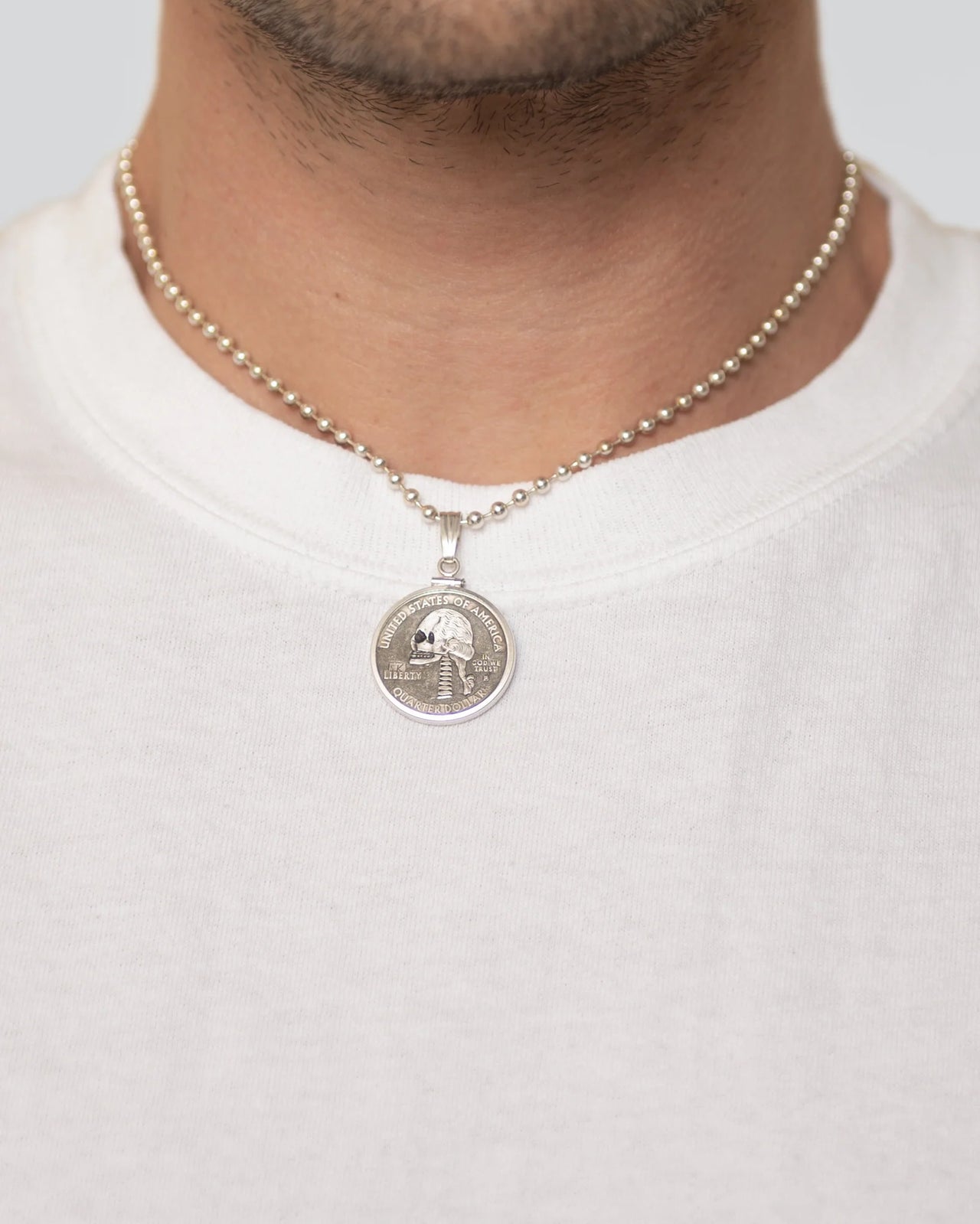 Hand Engraved Quarter Necklace