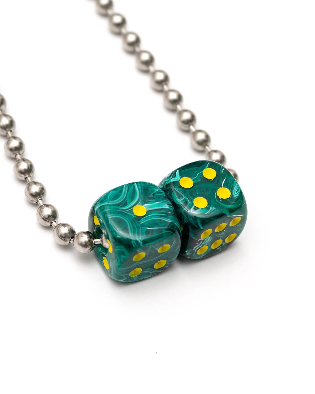 Chunky Dice Chain (Aqua Yellow)