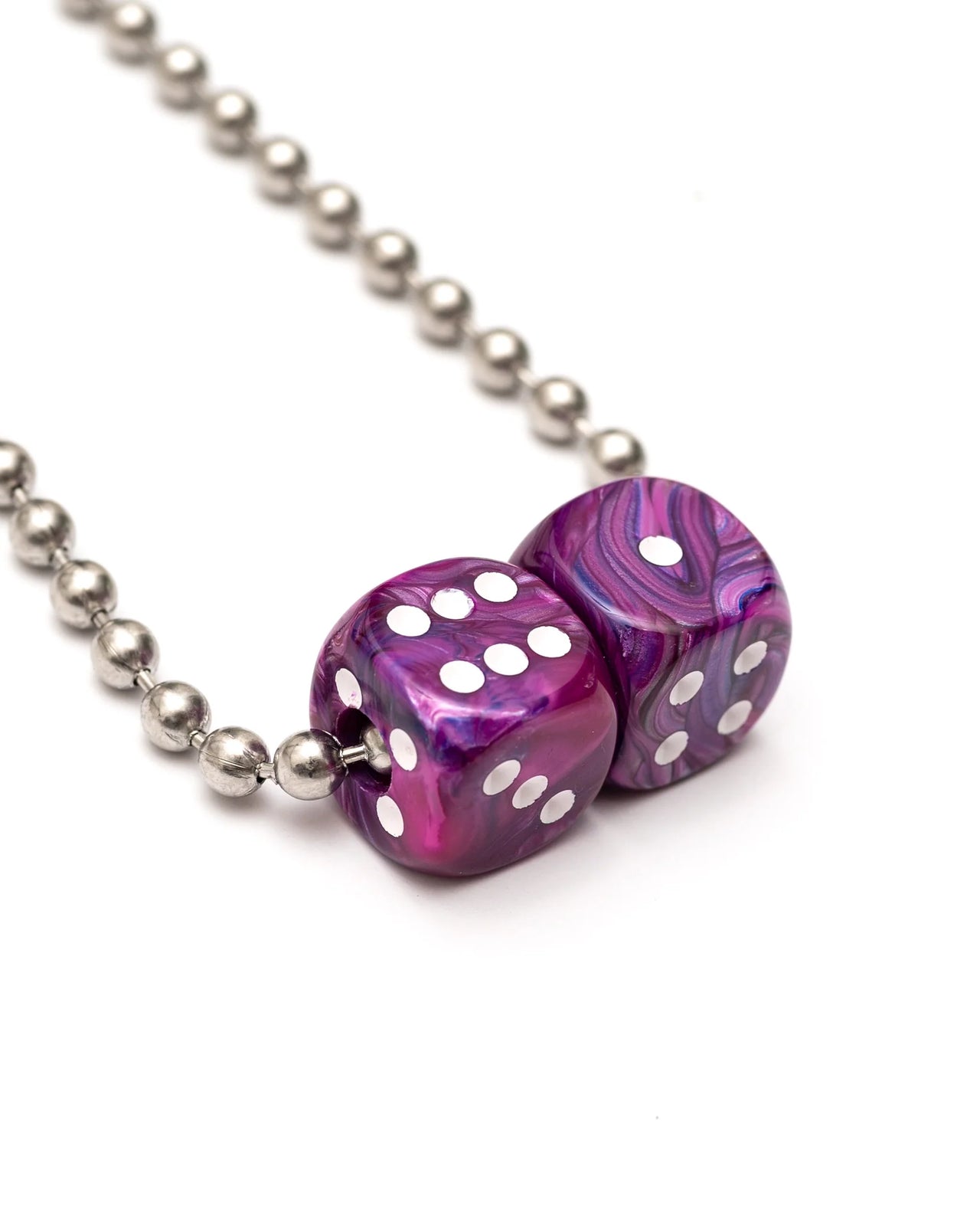 Chunky Dice Chain (Barney Purple White)